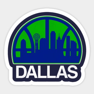 Dallas Basketball Skyline Sticker